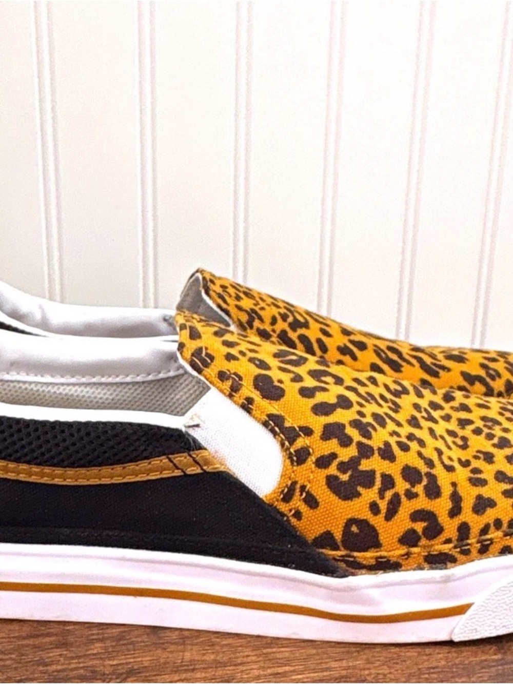Nike Women's Leopard-Print Slip-On Sneakers - Yellow & Black